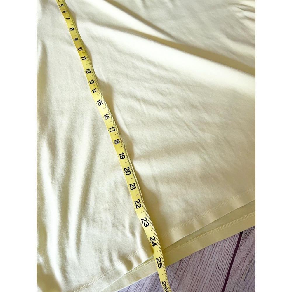 Talbots lemon π yellow v-neck Pima cotton T-shirt - Picture 6 of 6
